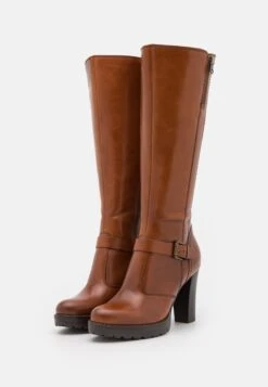 Pier One Leather- Laarzen Met Hoge Hak - Cognac -Pier One Winkel 1e904b13bbe04b61b591958331895eb3
