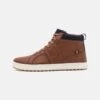 Pier One Sneakers Hoog - Cognac