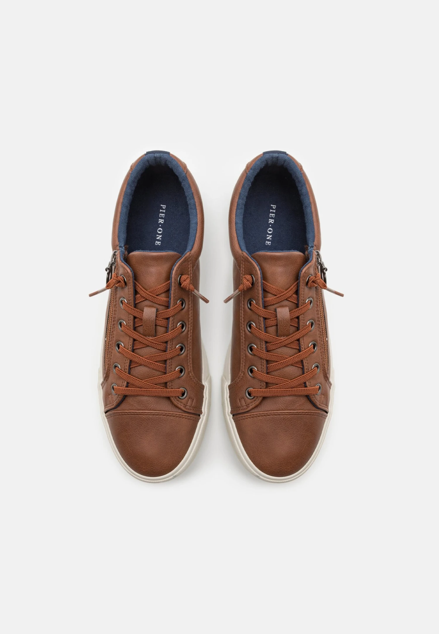 Pier One Unisex - Sneakers Laag - Cognac 4 Pier One Unisex - Sneakers Laag - Cognac - Afbeelding 4